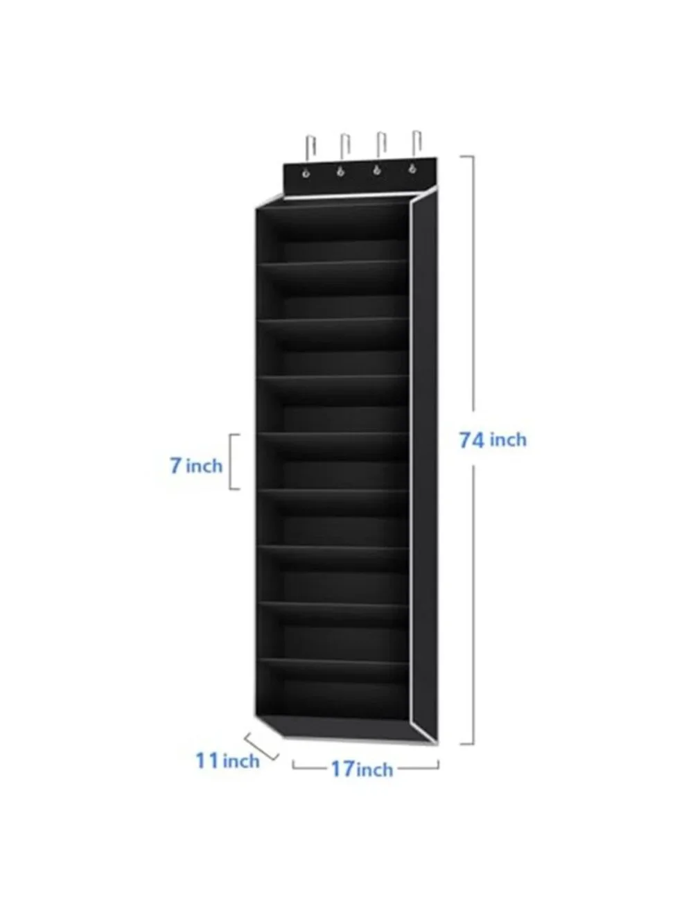 10 Tiers Large Size Over the Door Shoe Organizer Storage, Hanging Shoe